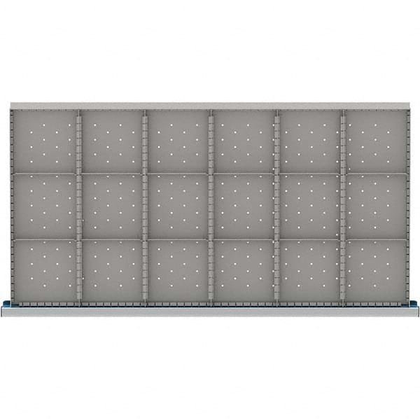 LISTA - 18-Compartment Drawer Divider Layout for 3.15" High Drawers - Industrial Tool & Supply