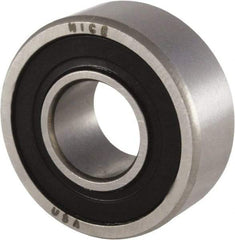 Nice - 5/16" Bore Diam, 29/32" OD, Double Seal Precision Ground Radial Ball Bearing - 5/16" Wide, 1 Row, Round Bore, 300 Lb Static Capacity, 698 Lb Dynamic Capacity - Industrial Tool & Supply