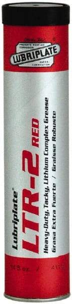 Lubriplate - 14.5 oz Cartridge Lithium Extreme Pressure Grease - Red, Extreme Pressure & High Temperature, 400°F Max Temp, NLGIG 2, - Industrial Tool & Supply