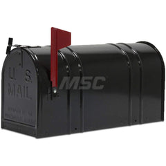 Mailboxes; Mount Type: Bracket Mount; Lockable: No; Material: Galvanized Steel; Color: Black; Length (Inch): 21; Width: 8; Assembly Required: No; Includes: Red Flag