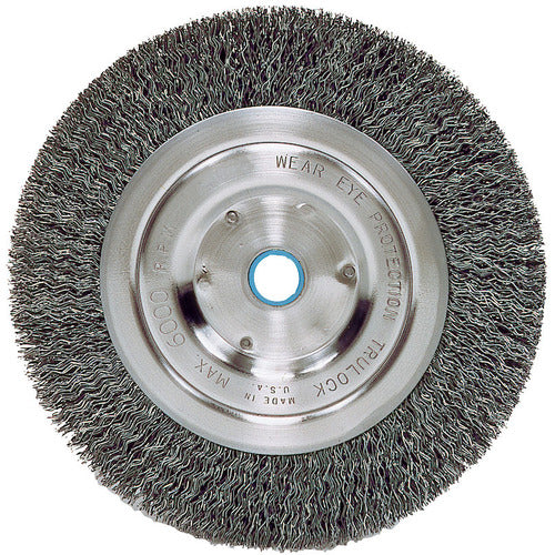 Vortec Pro 6″ Crimped Wire Wheel, .014″ Steel Fill, Medium Face, 5/8″-1/2″ Arbor Hole - Industrial Tool & Supply