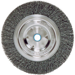 Vortec Pro 6″ Crimped Wire Wheel, .014″ Steel Fill, Medium Face, 5/8″-1/2″ Arbor Hole - Industrial Tool & Supply