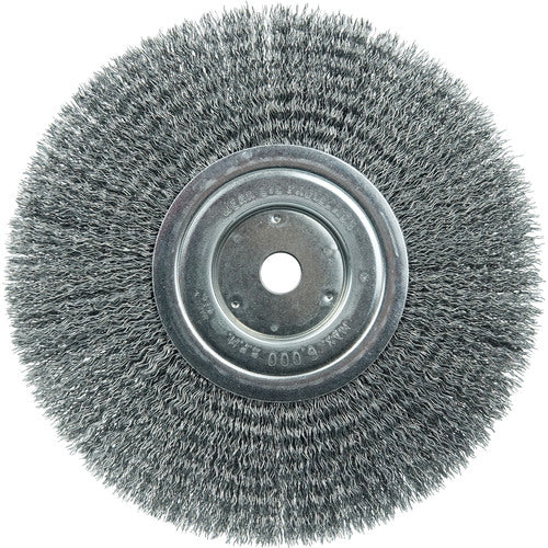 Vortec Pro 8″ Crimped Wire Wheel, .014″ Steel Fill, Narrow Face, 5/8″ Arbor Hole - Industrial Tool & Supply