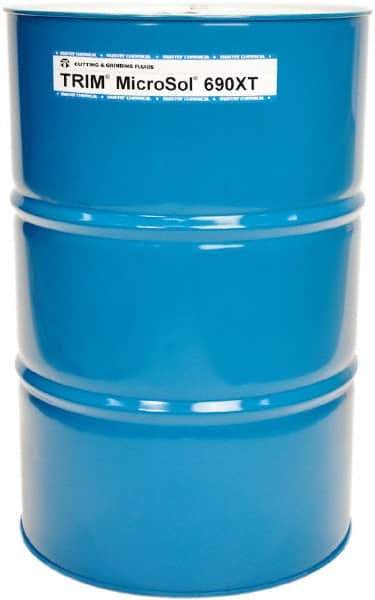 Master Fluid Solutions - Trim MicroSol 690XT, 54 Gal Drum Emulsion Fluid - Semisynthetic, For Cutting, Drilling, Sawing, Grinding - Industrial Tool & Supply