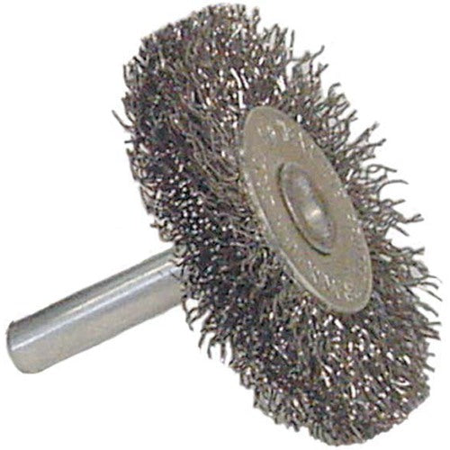 Vortec Pro 2″ Crimped Wire Wheel, .014″ Steel Fill, 1/4″ Stem - Industrial Tool & Supply