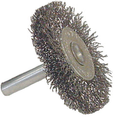Vortec Pro 3″ Crimped Wire Wheel, Coarse Wire, 1/4″ Stem, Steel Wire - Industrial Tool & Supply