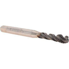 Walter-Prototyp - 3/8-16 UNC 3 Flute 2B Modified Bottoming Spiral Flute Tap - Powdered Metal, Hardlube Finish, 100mm OAL, Right Hand Flute, Right Hand Thread, Series AEP2251302 - Industrial Tool & Supply