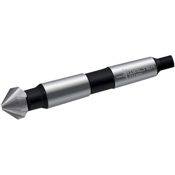 Walter-Titex - 34mm Head Diam, 3 Flute 90° High Speed Steel Countersink - Bright Finish, 118mm OAL, Single End, Morse Taper Shank, Right Hand Cut - Industrial Tool & Supply