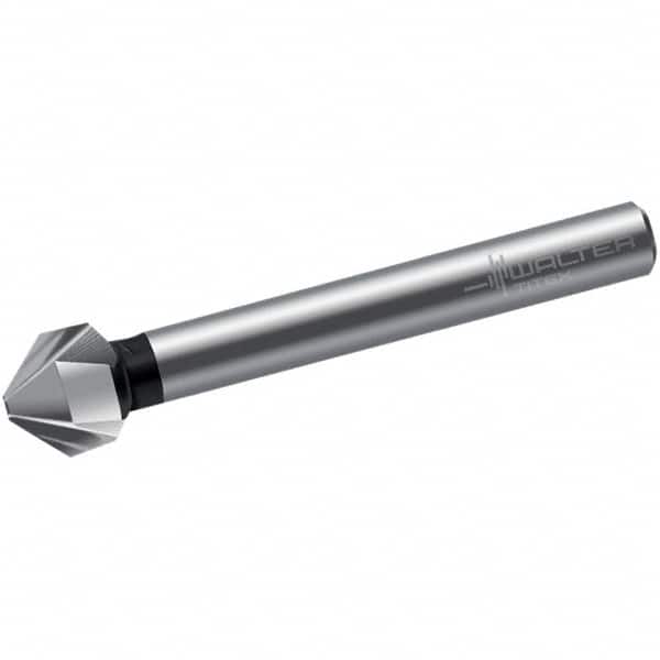 Walter-Titex - 5.3mm Head Diam, 4mm Shank Diam, 3 Flute 90° High Speed Steel Countersink - Industrial Tool & Supply