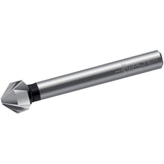 Walter-Titex - 16.5mm Head Diam, 10mm Shank Diam, 3 Flute 90° High Speed Steel Countersink - Bright Finish, 60mm OAL, Single End, Straight Shank, Right Hand Cut - Industrial Tool & Supply