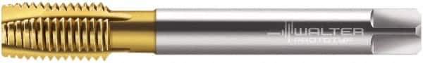 Walter-Prototyp - 1/8-28" BSPP, 3 Flutes, Plug Chamfer, TiN Coated, Cobalt British Standard Pipe Tap - 0.2756" Shank Diam, 0.2165" Square Size, Series M2426305 - Exact Industrial Supply