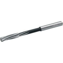Walter-Titex - 9.6mm Cobalt 6 Flute Chucking Reamer - Spiral Flute, 10mm Straight Shank, 38mm Flute Length, 133mm OAL - Industrial Tool & Supply
