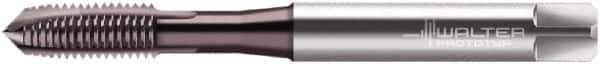 Walter-Prototyp - M4x0.70 Metric, 3 Flute, TiN Finish, Powdered Metal Spiral Point Tap - Plug Chamfer, Right Hand Thread, 63mm OAL, 12mm Thread Length, 4.5mm Shank Diam, 6GX Class of Fit, Series EP2023302 - Exact Industrial Supply