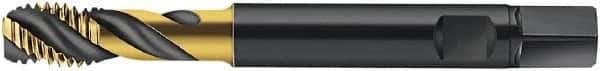 Walter-Prototyp - M14x2.00 Metric 3 Flute 6HX Modified Bottoming Spiral Flute Tap - Cobalt, TiN Finish, 110mm OAL, Right Hand Flute, Right Hand Thread, Series S2056305 - Industrial Tool & Supply
