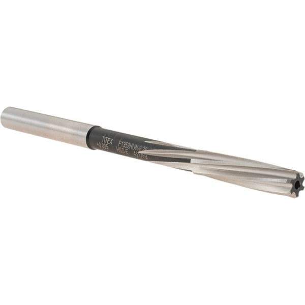Walter-Titex - 6.36mm Cobalt 6 Flute Chucking Reamer - Spiral Flute, 6.3mm Straight Shank, 28mm Flute Length, 101mm OAL - Industrial Tool & Supply