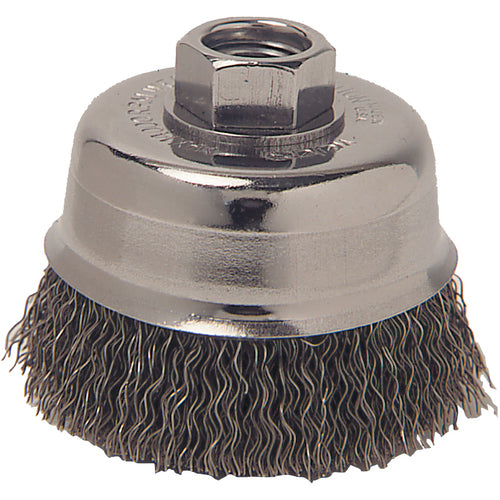 Vortec Pro 3″ Crimped Wire Cup Brush, .014″ Steel Fill, 1/2″-13 Arbor Hole - Industrial Tool & Supply