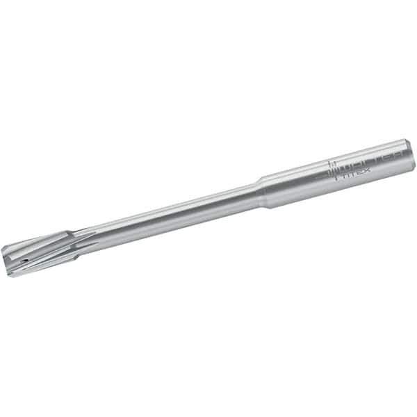 Walter-Titex - 8.5mm Solid Carbide 6 Flute Chucking Reamer - Spiral Flute, 10mm Straight Shank, 20mm Flute Length, 100mm OAL - Industrial Tool & Supply