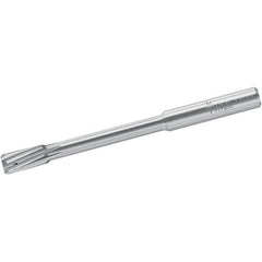Walter-Titex - 8.5mm Solid Carbide 6 Flute Chucking Reamer - Spiral Flute, 10mm Straight Shank, 20mm Flute Length, 100mm OAL - Industrial Tool & Supply