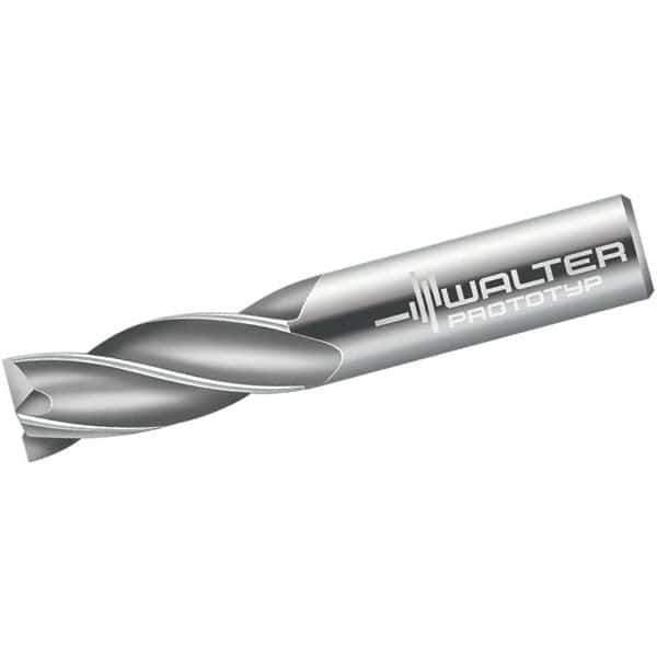 Walter-Prototyp - 2.5mm, 8mm LOC, 6mm Shank Diam, 57mm OAL, 4 Flute, Solid Carbide Square End Mill - Single End, Uncoated, Spiral Flute, 30° Helix, Centercutting, Right Hand Cut, Right Hand Flute - Industrial Tool & Supply