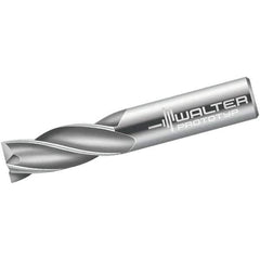 Walter-Prototyp - 2.5mm, 8mm LOC, 6mm Shank Diam, 57mm OAL, 4 Flute, Solid Carbide Square End Mill - Single End, Uncoated, Spiral Flute, 30° Helix, Centercutting, Right Hand Cut, Right Hand Flute - Industrial Tool & Supply