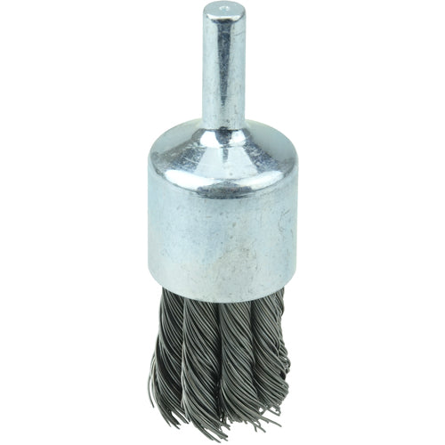 Vortec Pro 3/4″ Knot Wire End Brush, .020″ Steel Fill, 1/4″ Stem - Industrial Tool & Supply