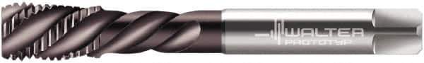 Walter-Prototyp - M12x1.75 Metric 4 Flute 6HX Modified Bottoming Spiral Flute Tap - Powdered Metal, Hardlube Finish, 110mm OAL, Left Hand Flute, Left Hand Thread, Series EP2056382 - Industrial Tool & Supply