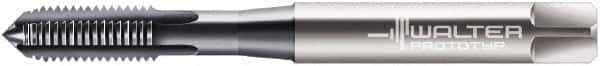 Walter-Prototyp - M6x1.00 Metric 6HX 4 Flute TiCN Finish Powdered Metal Straight Flute Machine Tap - Modified Bottoming, Right Hand Thread, 80mm OAL, 15mm Thread Length, Oversize - Exact Industrial Supply