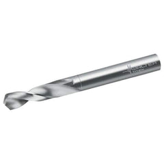 Walter-Titex - 8.6mm 118° Spiral Flute Solid Carbide Screw Machine Drill Bit - Bright Finish, Right Hand Cut, 40mm Flute Length, 84mm OAL, Form V+A Point, Straight Shank - Industrial Tool & Supply