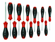 12 Piece - T5; T6; T7; T8; T9; T10; T15; T20; T25; T27; T30; T40 - Torx SoftFinish® Cushion Grip Screwdriver Set - Industrial Tool & Supply