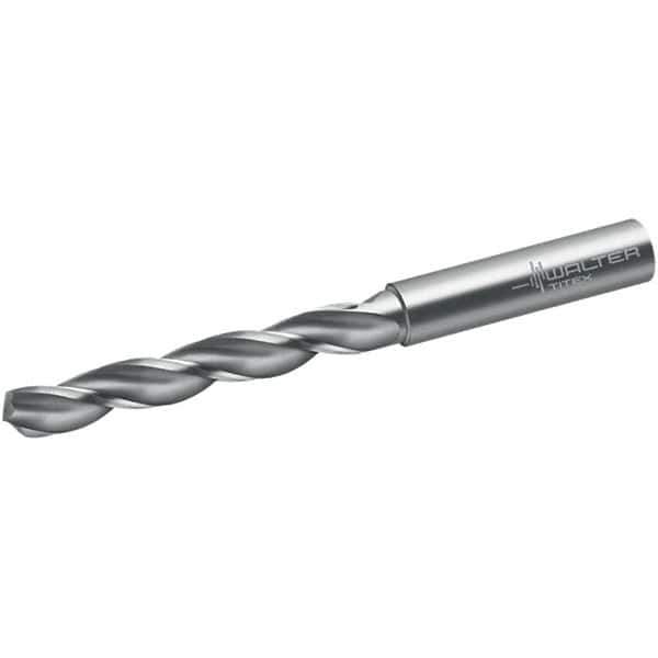 Walter-Titex - 13/64" 130° Solid Carbide Jobber Drill - Bright Finish, Right Hand Cut, Spiral Flute, Straight Shank, 82mm OAL, BSX Point - Industrial Tool & Supply