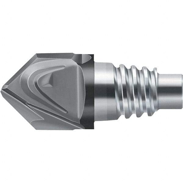 Walter-Prototyp - H1E Carbide Chamfer Milling Tip Insert - TiAlN Finish, 2 Flutes, 12mm Cutting Diam, 8mm Depth of Cut, 14mm Extension - Industrial Tool & Supply