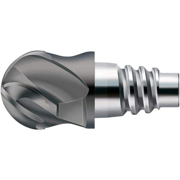 Walter-Prototyp - H8E Carbide Ball Nose Milling Tip Insert - TiAlN Finish, 4 Flutes, 25mm Cutting Diam, 13.5mm Depth of Cut, 25.6mm Extension, 0.4921" Cnr Rad - Industrial Tool & Supply