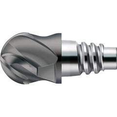 Walter - AH8E Carbide Ball Nose Milling Tip Insert - TiAlN Finish, 4 Flutes, 15.88mm Cutting Diam, 8.51mm Depth of Cut, 18.69mm Extension, 5/16" Cnr Rad - Industrial Tool & Supply