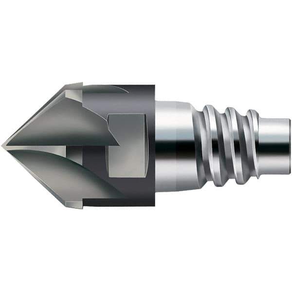 Walter-Prototyp - AH3E Carbide Chamfer Milling Tip Insert - TiAlN Finish, 8 Flutes, 15.88mm Cutting Diam, 6.5mm Depth of Cut, 18.69mm Extension - Industrial Tool & Supply