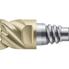 Walter-Prototyp - H4E Carbide End Milling Tip Insert - TiAlN/ZrN Finish, 4 Flutes, 20mm Cutting Diam, 9.85mm Depth of Cut, 21.3mm Extension - Industrial Tool & Supply