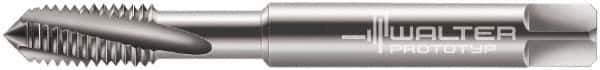 Walter-Prototyp - M10x1.50 Metric 3 Flute 6H Modified Bottoming Spiral Flute Tap - Solid Carbide, Bright Finish, 100mm OAL, Right Hand Flute, Right Hand Thread, Series 80410 - Industrial Tool & Supply