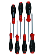 7 Piece - T7s; T8s; T9s; T10s; T15s; T20s; T25s Security - Torx SoftFinish® Cushion Grip Screwdriver Set - Industrial Tool & Supply