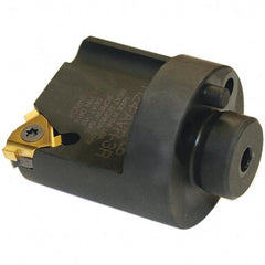 Tool-Flo - Insert Style 16NR, 41.28mm Head Length, Right Hand Cut, Modular Threading Cutting Unit Head - System Size H24, 0.89" Center to Cutting Edge, Series Laydown - Industrial Tool & Supply