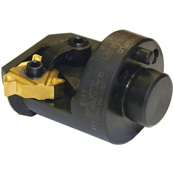 Tool-Flo - Insert Style L43, 41.28mm Head Length, Right Hand Cut, Modular Threading Cutting Unit Head - System Size H24, 0.89" Center to Cutting Edge, Series Laydown - Industrial Tool & Supply