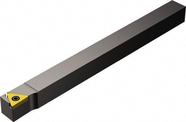 Sandvik Coromant - STJCR/L-S, Right Hand Cut, -3° Lead Angle, 12mm Shank Height x 12mm Shank Width, Neutral Rake Indexable Turning Toolholder - 125mm OAL, TCMT 11 02 04, TCMT 2(1.5)1 Insert Compatibility, Series CoroTurn 107 - Industrial Tool & Supply