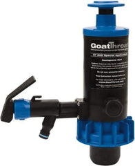 GoatThroat Pumps - 3/8" Outlet, 4 GPM, Polypropylene Hand Operated Transfer Pump - 56" OAL, For up to 55 Gal Drums, For Antifreeze, Caustics, Light Weight Liquids, Wetting Agents & Soaps - Industrial Tool & Supply