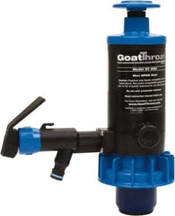 GoatThroat Pumps - 3/8" Outlet, 4 GPM, Polypropylene Hand Operated Transfer Pump - 56" OAL, For up to 55 Gal Drums, For Antifreeze & Other Lightweight Liquids - Industrial Tool & Supply