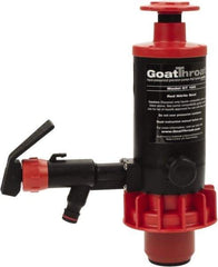 GoatThroat Pumps - 3/8" Outlet, 4 GPM, Polypropylene Hand Operated Transfer Pump - 56" OAL, For up to 55 Gal Drums, For Lightweight Oils & Petroleum Fluids with Flash Point Above 100°F (e.g., Diesel Fuel & Kerosene) - Industrial Tool & Supply