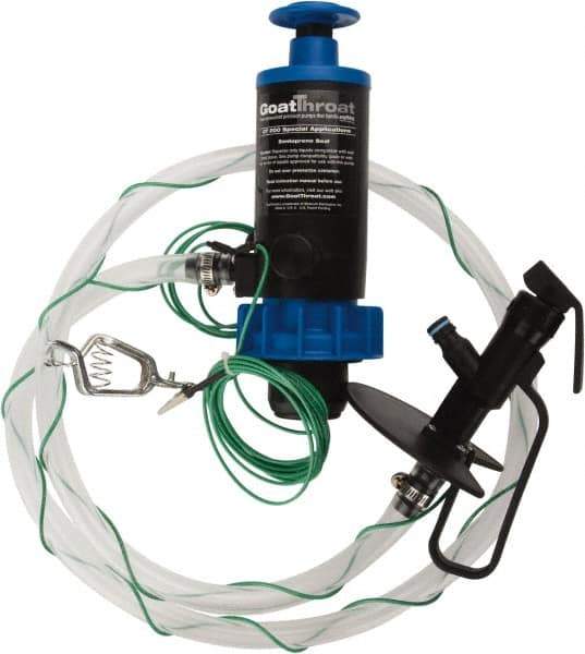 GoatThroat Pumps - 3/8" Outlet, 4 GPM, Polypropylene Hand Operated Transfer Pump - 56" OAL, For up to 55 Gal Drums, For Class I & II Flammable & Combustible Liquids - Industrial Tool & Supply