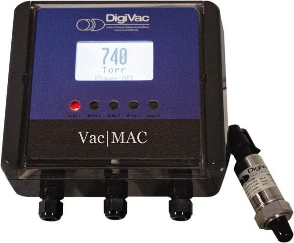 DigiVac - Pressure & Vacuum Switches Switch Type: 3- Way/ SPDT (no off) Inlet Size: 1/8 (Inch) - Industrial Tool & Supply
