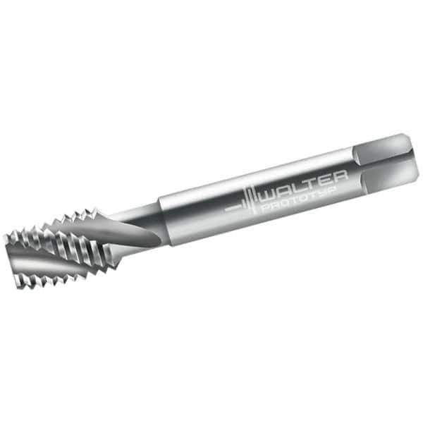 Walter-Prototyp - M4x0.70 Metric 3 Flute 6H Modified Bottoming Spiral Flute Tap - Cobalt, Bright Finish, 45mm OAL, Right Hand Flute, Right Hand Thread, Series 20167 - Exact Industrial Supply