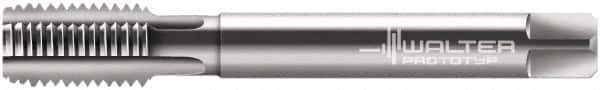 Walter-Prototyp - 1/8-27 NPTF Thread, 4 Flute Standard Pipe Tap - 90mm OAL, 14mm Thread Length, 7/16" Shank Diam, Bright Finish, Cobalt - Exact Industrial Supply
