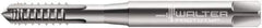 Walter-Prototyp - M4x0.70 Metric 6H 3 Flute Bright Finish Cobalt Straight Flute Interrupted Thread Machine Tap - Modified Bottoming, Right Hand Thread, 63mm OAL, 12mm Thread Length, Oversize - Exact Industrial Supply