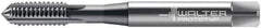 Walter-Prototyp - M3x0.50 Metric 6HX 3 Flute Nitride Finish Cobalt Straight Flute Machine Tap - Modified Bottoming, Right Hand Thread, 56mm OAL, 9mm Thread Length, Oversize - Exact Industrial Supply