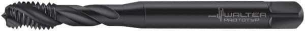 Walter-Prototyp - M5x0.80 Metric 3 Flute 6H Modified Bottoming Spiral Flute Tap - Cobalt, Oxide Finish, 70mm OAL, Right Hand Flute, Right Hand Thread, Series 7051773 - Exact Industrial Supply
